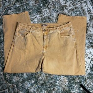 KUT from kloth size 14W cropped charlotte high rise tangerine pants